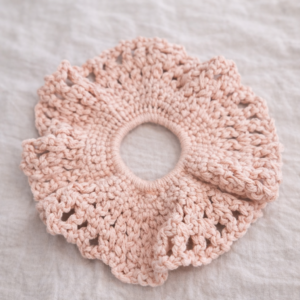 Blush Linen Scrunchie