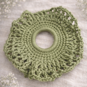 Sage Bloom Scrunchie