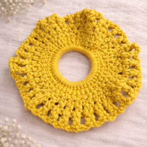 Olive Bloom Scrunchie